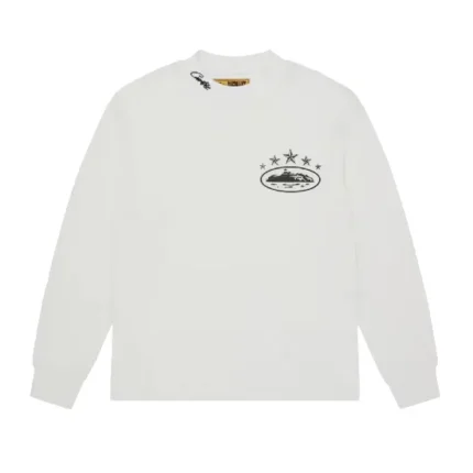 Corteiz 5 Starz Alcatraz Sweatshirt White