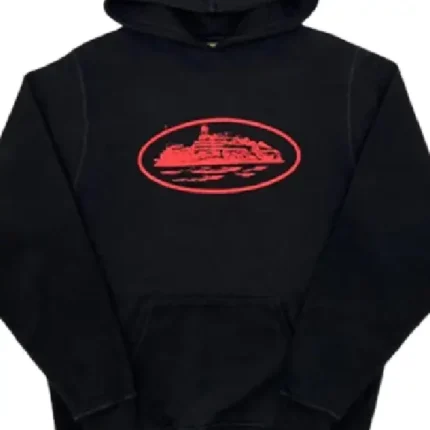 Corteiz Alcatraz Hoodie Black Red