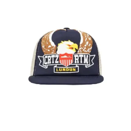 Corteiz Dipset Trucker Hat Navy Blue