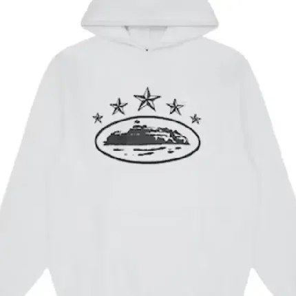 Corteiz 5 Starz Alcatraz Hoodie White (1)