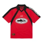 Corteiz Alcatraz Football T Shirt Red (2)