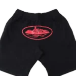 Corteiz Alcatraz Shorts Black Red