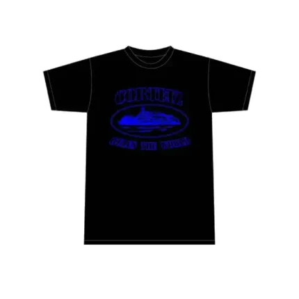 Corteiz Alcatraz T Shirt Black Blue