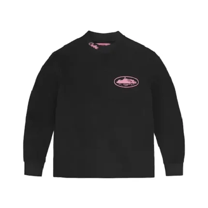 Corteiz Alcatraz Waffle Sweatshirt Black Pink (2)