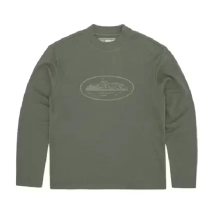 Corteiz Alcatraz Waffle Sweatshirt Tonal Khaki (2)