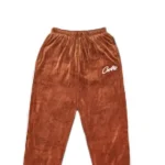 Corteiz Allstarz VVS Velour Sweatpants Brown (1)