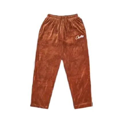 Corteiz Allstarz VVS Velour Sweatpants Brown (2)