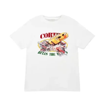 Corteiz Car Crash T Shirt White (2)