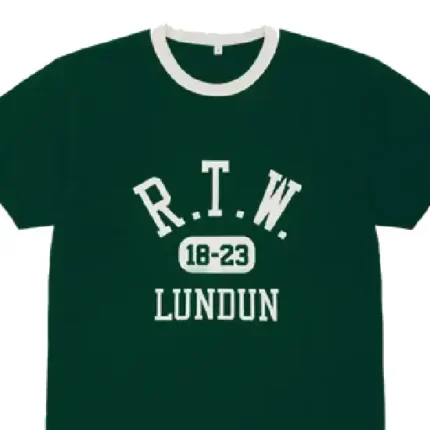 Corteiz College Ringer T Shirt Forest Green