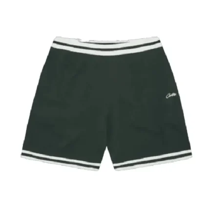 Corteiz Deala Knitted Shorts Forest Green (2)