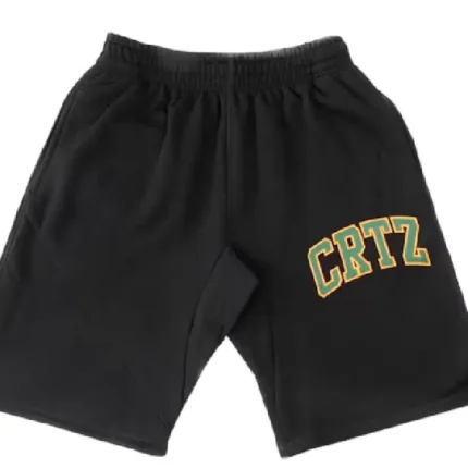 Corteiz Dropout Shorts Black (1)