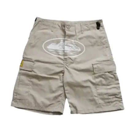 Corteiz Guerillaz 21′ Cargo Shorts Beige