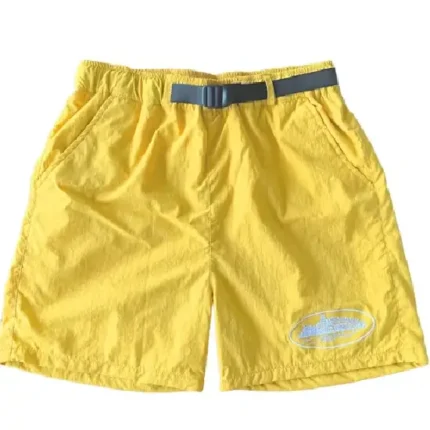 Corteiz Nylon Litework Shorts Sulphur (1)