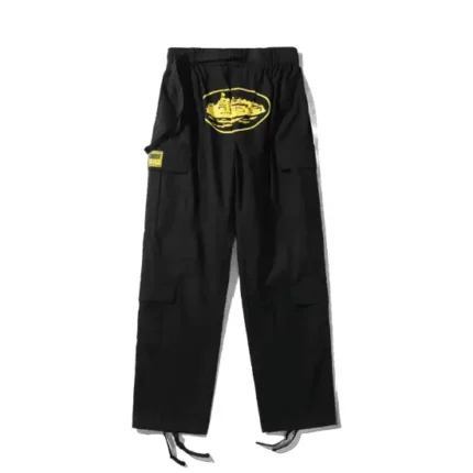 Corteiz Purp Guerillaz Cargos Black Yellow (2)