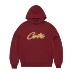 Corteiz Satin Applique Allstarz Hoodie Maroon