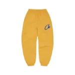 Corteiz Satin C Star Appliqué Sweatpants Mustard (2)