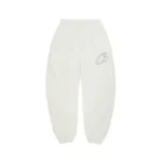 Corteiz Satin C Star Appliqué Swetpants Off White (2)