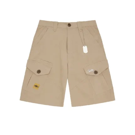 Corteiz Storm Cargo Shorts Beige (2)