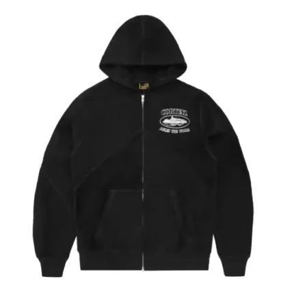 Corteiz Superior V2 Zip Up Hoodie Black