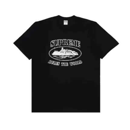 Supreme x Corteiz Rules The World T Shirt Black (2)